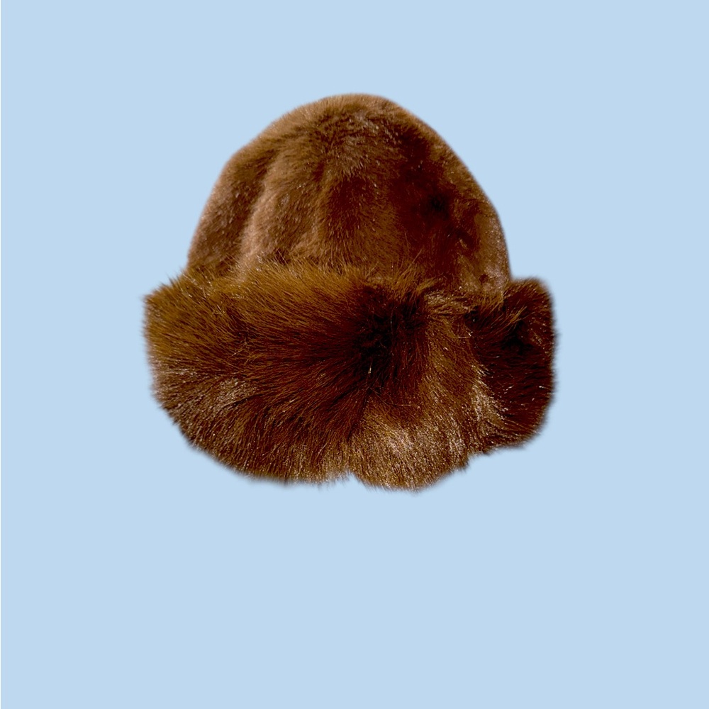 Luxurious Brown Fuzzy Furry Faux Fur Bucket Hat